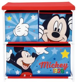 Disney Mickey Star játéktároló állvány 3 rekeszes 53x30x60 cm