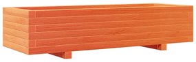 viaszbarna tömör fenyőfa kerti virágláda 110x40x26,5 cm