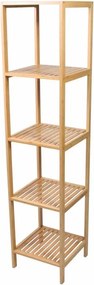 Bambusz polc 5 polc négyzet  alakú 33 x 33 x 146 cm
