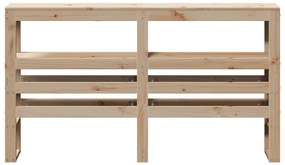 tömör fenyőfa fejtámla polcokkal 150 cm