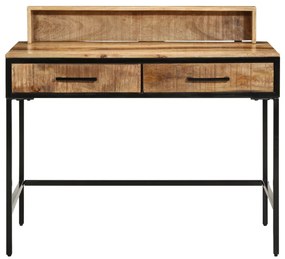 Konzol asztal 100x55x75 cm Tömör durva fa mangó