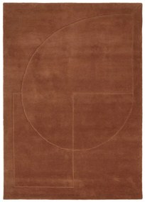 Lineal Poem szőnyeg, terrakotta, 170x240cm