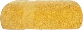 Törölköző 70x140 Leo fürdőszobai mézsárga 100% pamut 450g puha