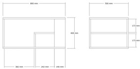 JELIO bézs márványhatású dohányzóasztal