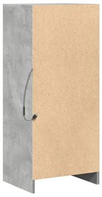 betonszürke szerelt fa LED-es tálalószekrény 42,5 x 34 x 100 cm