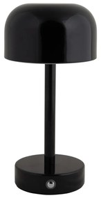 Fekete LED asztali lámpa fém búrával (magasság 24,5 cm) James – Leitmotiv