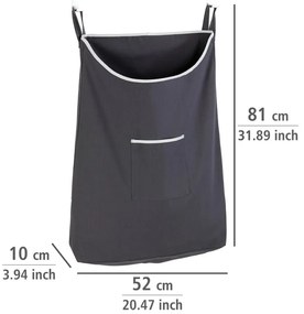Laundry szürke felakasztható szennyestartó kosár, 65 l - Wenko