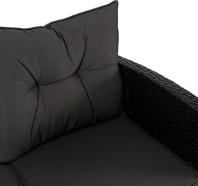 Kerti ülőgarnitúra szett Fekete/Sötétszürke színben. DALLAS