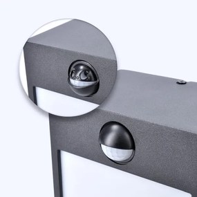 Brilagi-LED kültéri fali lámpa szenzorral TERNI LED/12W/230V fekete IP44