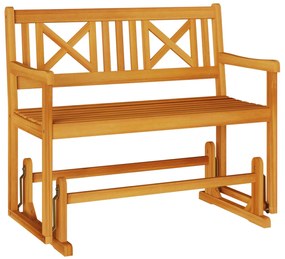 2 személyes kerti hintázó pad 110x59x97 cm Tömör fa akác
