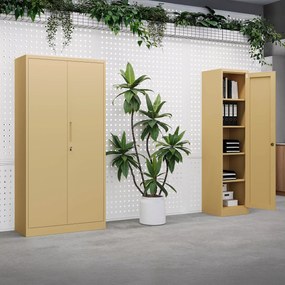 Zárható tárolószekrény DAWID, 900 x 1850 x 450 mm, Fresh Style: bézs