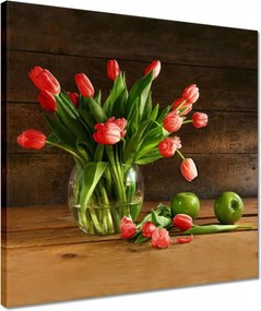 Vászonkép 40x40 Vörös tulipánok