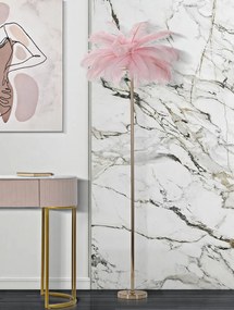 Állólámpa tenyér rózsaszín ø 55x160cm