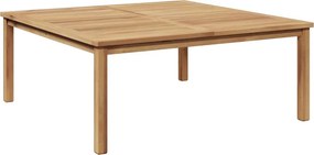 vidaXL Dohányzóasztal Barna 110 x 110 x 45 cm Tömör Teakfa