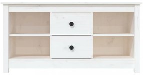 fehér tömör fenyőfa TV-szekrény 103 x 36,5 x 52 cm
