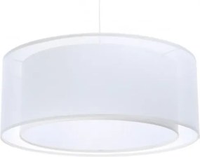 Lámpaernyő függőlámpákhoz, kerek, anyagból, 30 cm, fehér