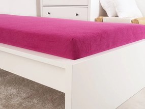 Frottír lepedő kiságyba EXCLUSIVE 70x140 cm bíbor
