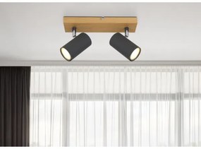 Globo 57911-2G - Spotlámpa ROBBY 2xGU10/35W/230V szürke/barna