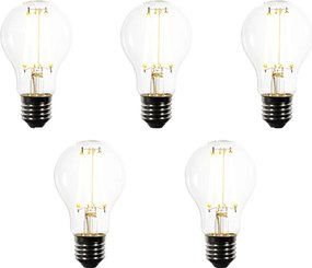 5 darabos E27 szabályozható LED izzó készlet A60 átlátszó 7,2W 1521lm 3000K