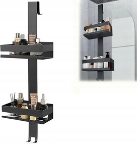 2DB Fürdőszobai Zuhanypolc Akasztós 304 Acél Akasztós Kosár