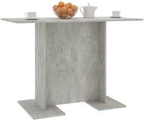 Betonszürke szerelt fa étkezőasztal 110 x 60 x 75 cm