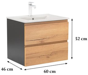 Vario Pull 60 alsó szekrény mosdóval
