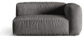 Szürke bársony kanapé modul (jobb oldali) Martina – Micadoni