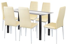 Norman 6+1 étkező garnitúra bézs