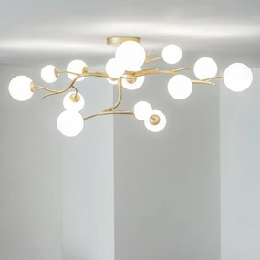 Brilagi - LED Felületre szerelhető csillár MISTEL 15xG9/3W/230V arany/fehér