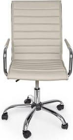 Szürkésbarna bőrutánzat irodai szék Perth – Yes Everyday