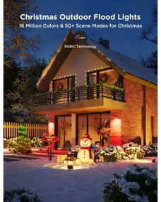 Govee - 4 darabos RGBICWW LED reflektor szett, dimmelhető, LED/24W/230V, IP66, matt, Wi-Fi