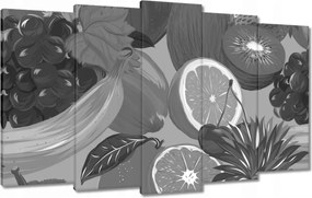 Vászonkép 100x60 Citrusszürke Gyümölcsök