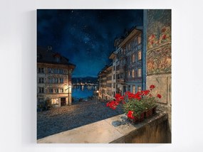 Vászonkép Canvas Tájkép Svájc Luzern Város Óváros 80x80