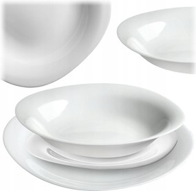 Étkezőgarnitúra Tányér Szett Tányér Étkészlet Fehér 3 db-os