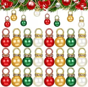 Karácsonyfadíszek miniatűr gömbök színes karácsonyi műanyag 200 db