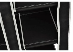 fekete összecsukható ruhásszekrény 110 x 45 x 175 cm
