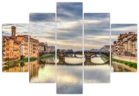 Város folyóval képe (150x105 cm)