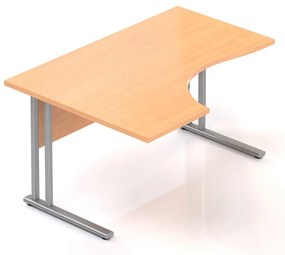 Visio ergonomikus asztal 140 x 100 cm, bal, bükkfa