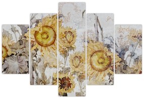 Kép - Napraforgó a falban (150x105 cm)
