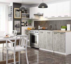 Alsó konyhaszekrény Ozara S50 SZ2 (fehér + beton). Akció -13%. 1071094