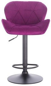 HR111W Fukszia modern velúr szék fekete lábbal