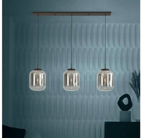 Eglo 390104 - Csillár zsinóron BULCIAGO 3xE27/40W/230V füstös