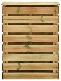 3 db lécezett impregnált fenyőfa kerti komposztáló 80x50x100 cm