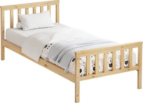 Ágy ágyráccsal, természetes, 90x200, ANATRA