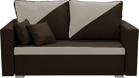 ASTRA2 Kétszemélyes kinyitható kanapé Sötétbarna/bézs