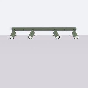 Sollux SL.1504 - Spotlámpa RING 4xGU10/10W/230V zöld