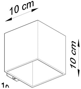 Geo fekete falilámpa - Sollux