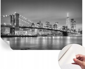 Öntapadós tapéta Divatos 3D fali ragasztóval Híd metropolisz 416x254 cm