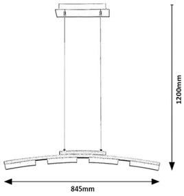 Rabalux 2957 - LED Dimmelhető csillár zsinóron EUCALYPTUS LED/20W/230V
