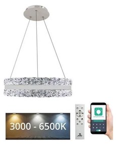 NEDES LED Dimmelhető csillár zsinóron LED/80W/230V 3000-6500K fehér + távirányítás ND4050